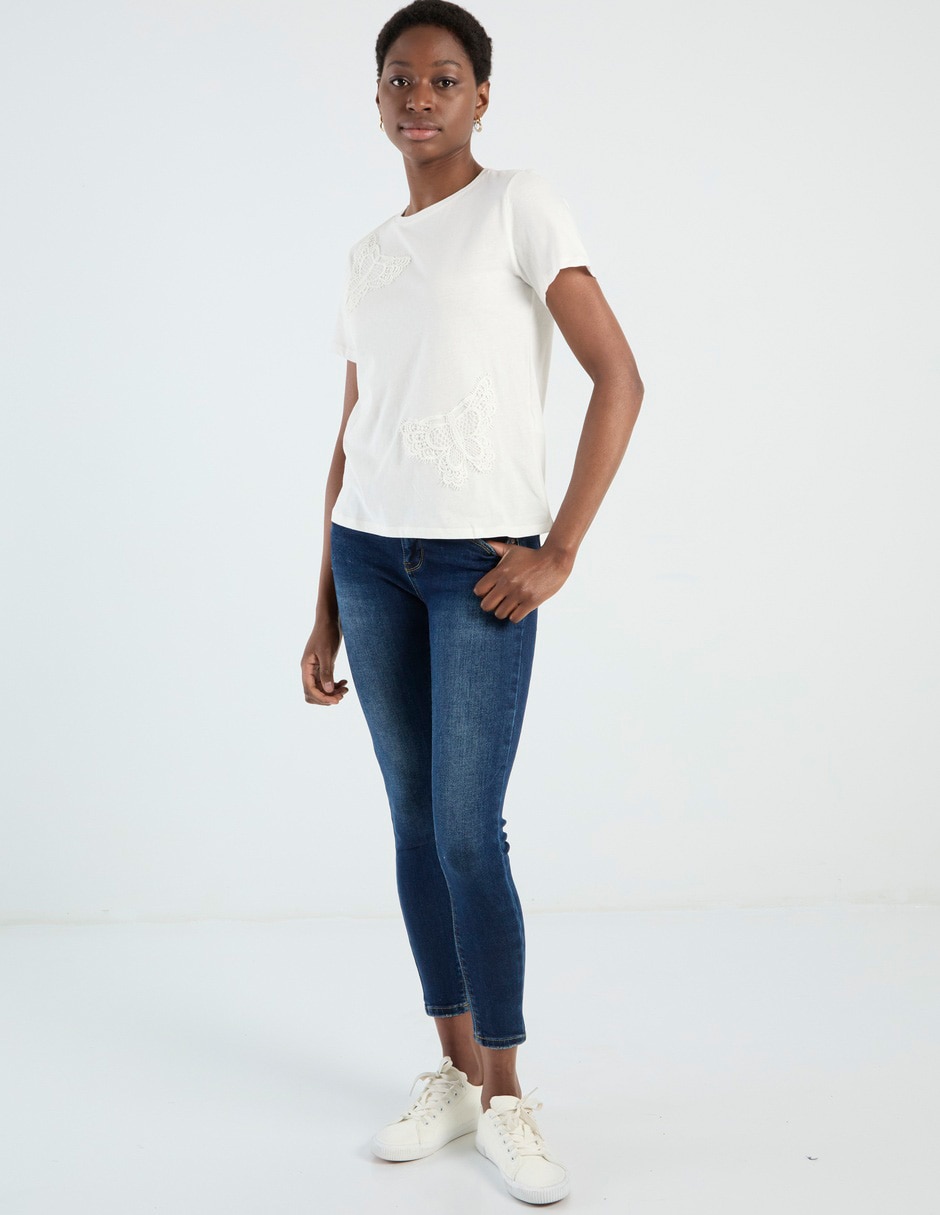 Playera manga corta cuello redondo para mujer 2