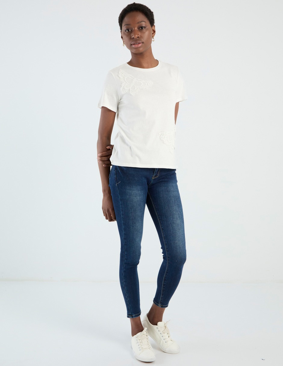 Playera manga corta cuello redondo para mujer 3