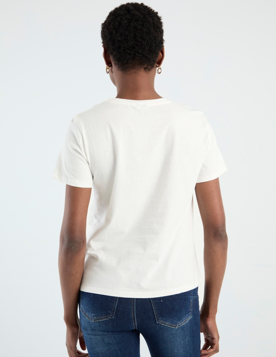 Playera manga corta cuello redondo para mujer 6