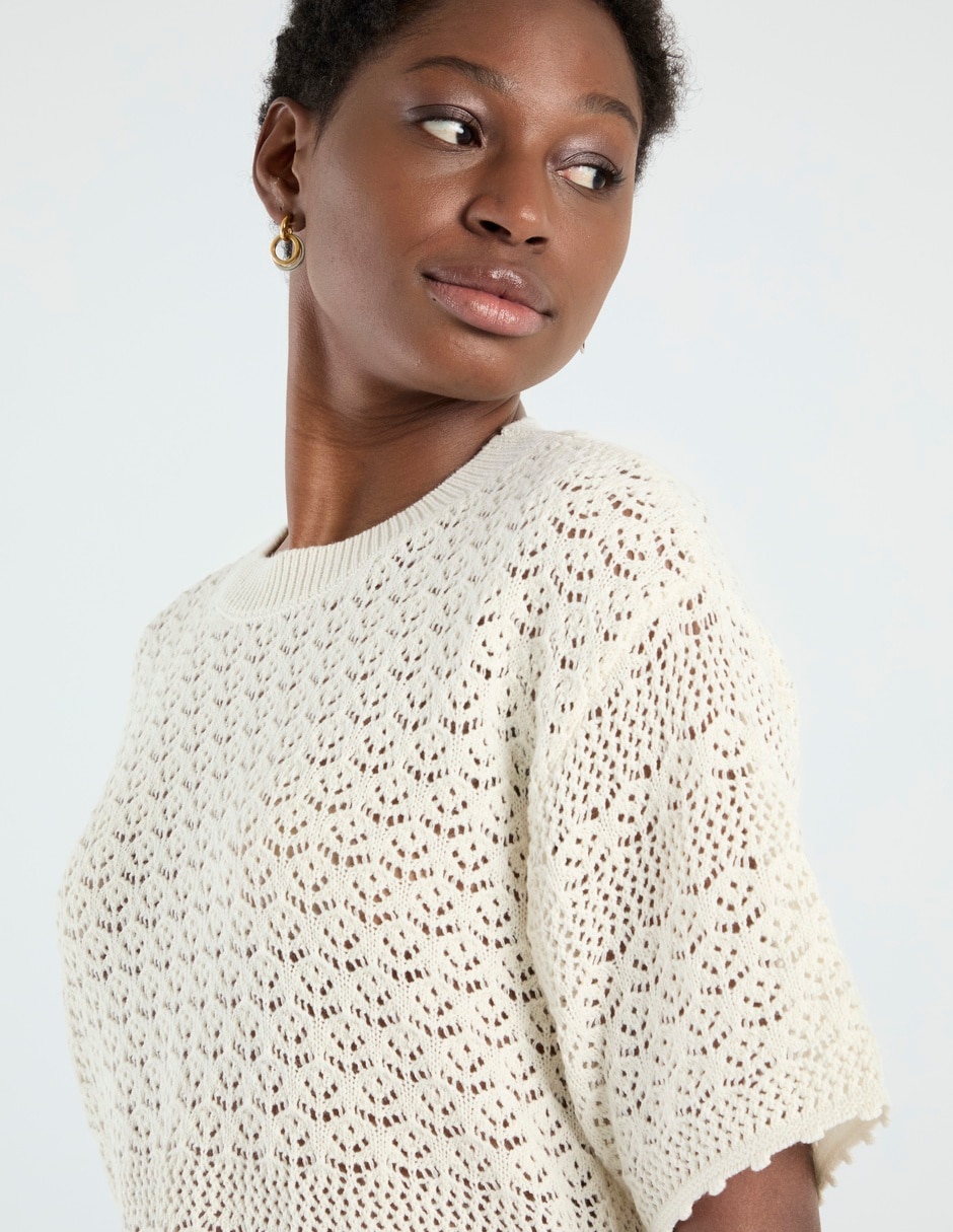 Blusa manga al codo para mujer 4
