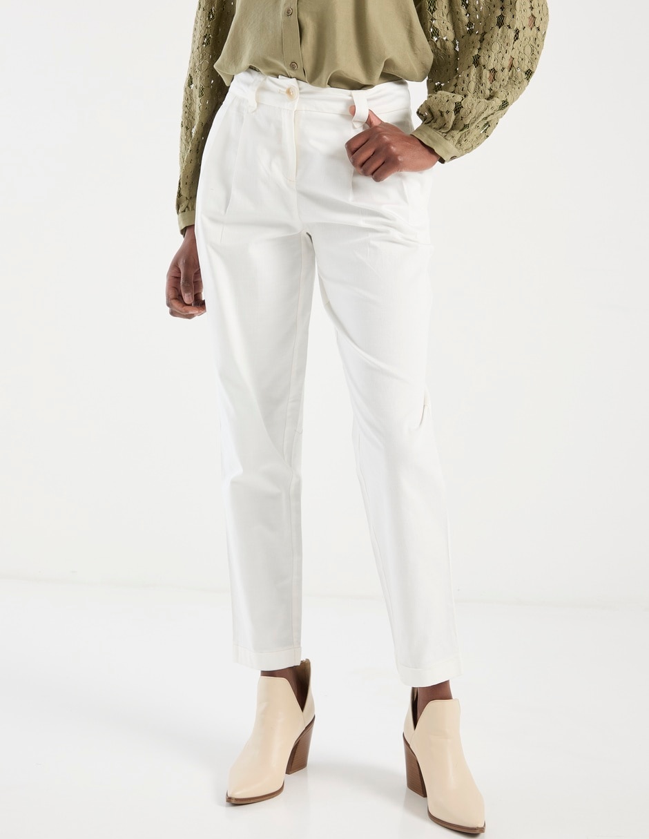 Pantalón capri slim para mujer