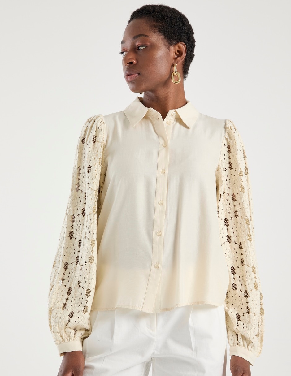 Blusa manga larga para mujer