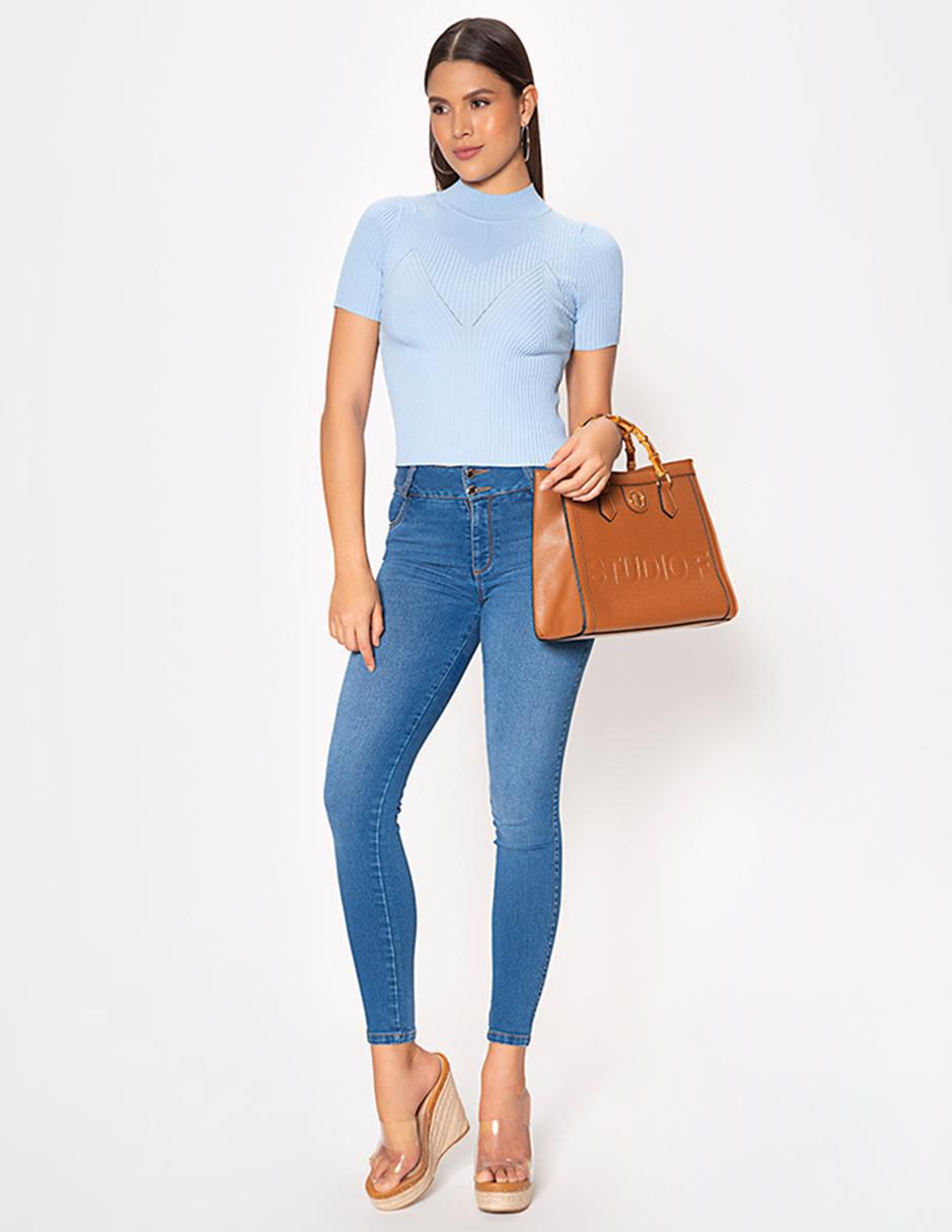 Blusa manga corta para mujer