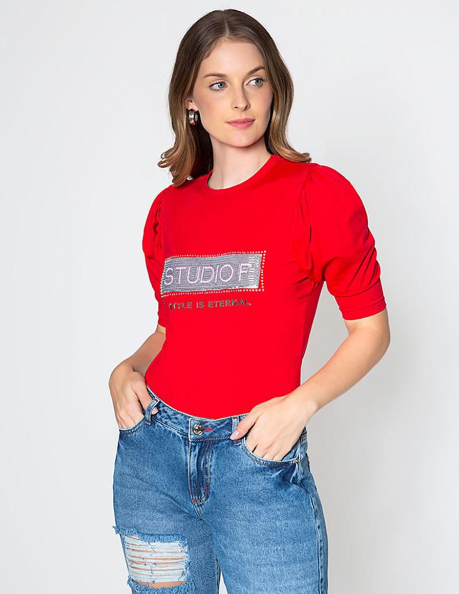 Playera manga al codo Style Is Eternal cuello redondo para mujer Playera manga al codo Style Is Eternal cuello redondo para mujer