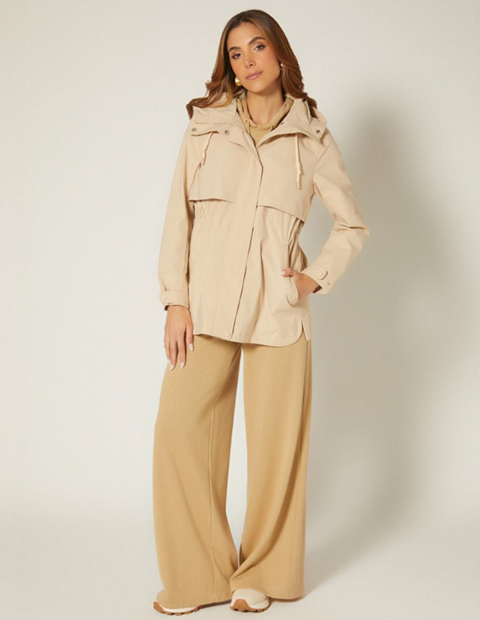 Gabardina impermeable con bolsillos para mujer 3