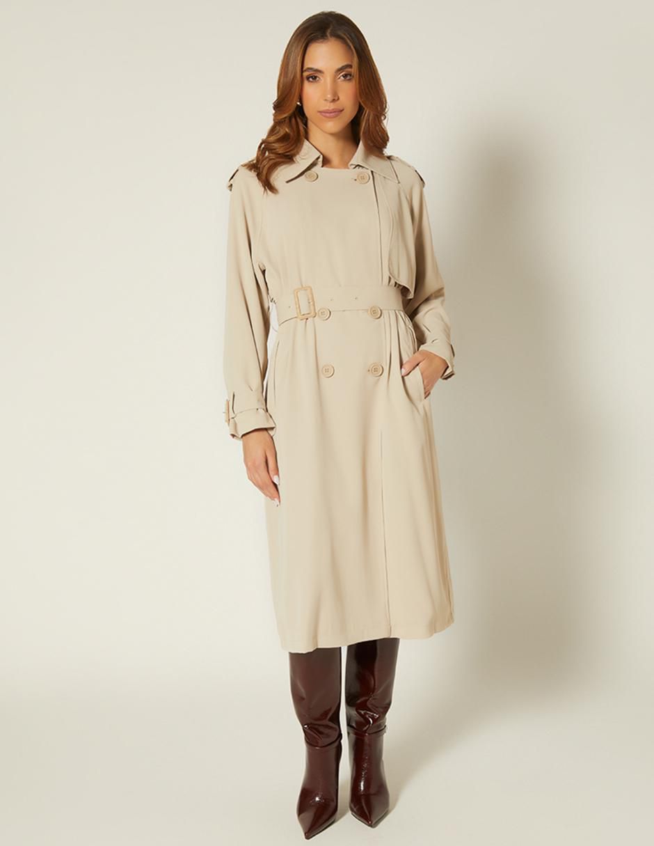 Gabardina con bolsillos para mujer 5