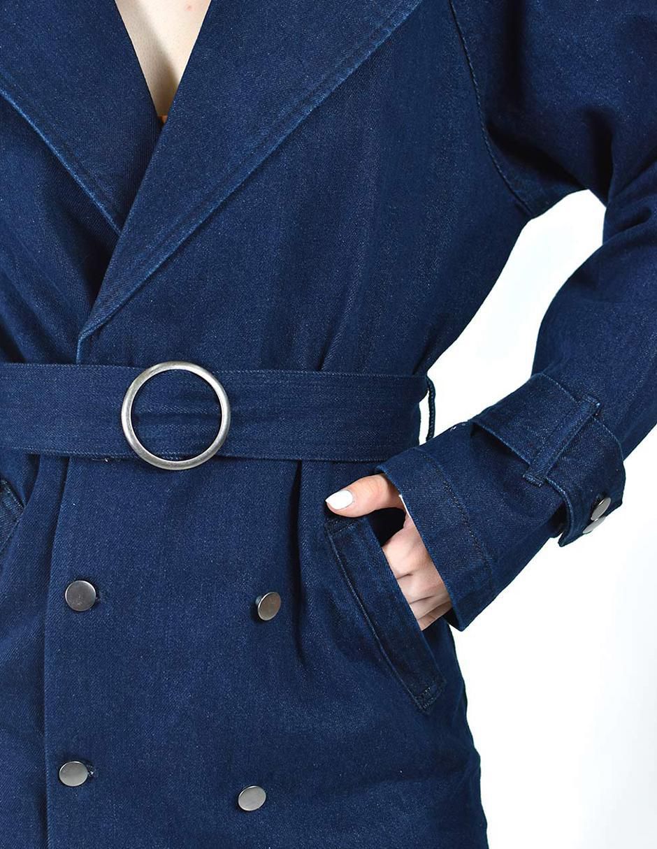 Gabardina con bolsillos para mujer 4