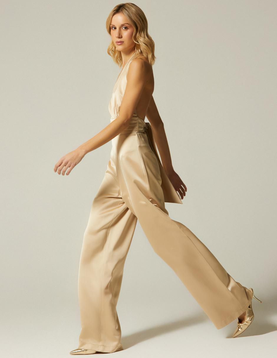 Jumpsuit Studio F casual estampado liso para mujer