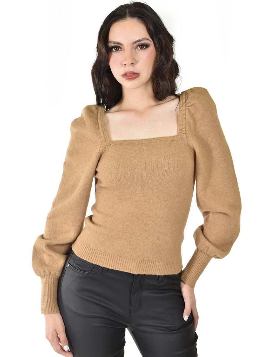 Suéter cuello cuadrado para mujer