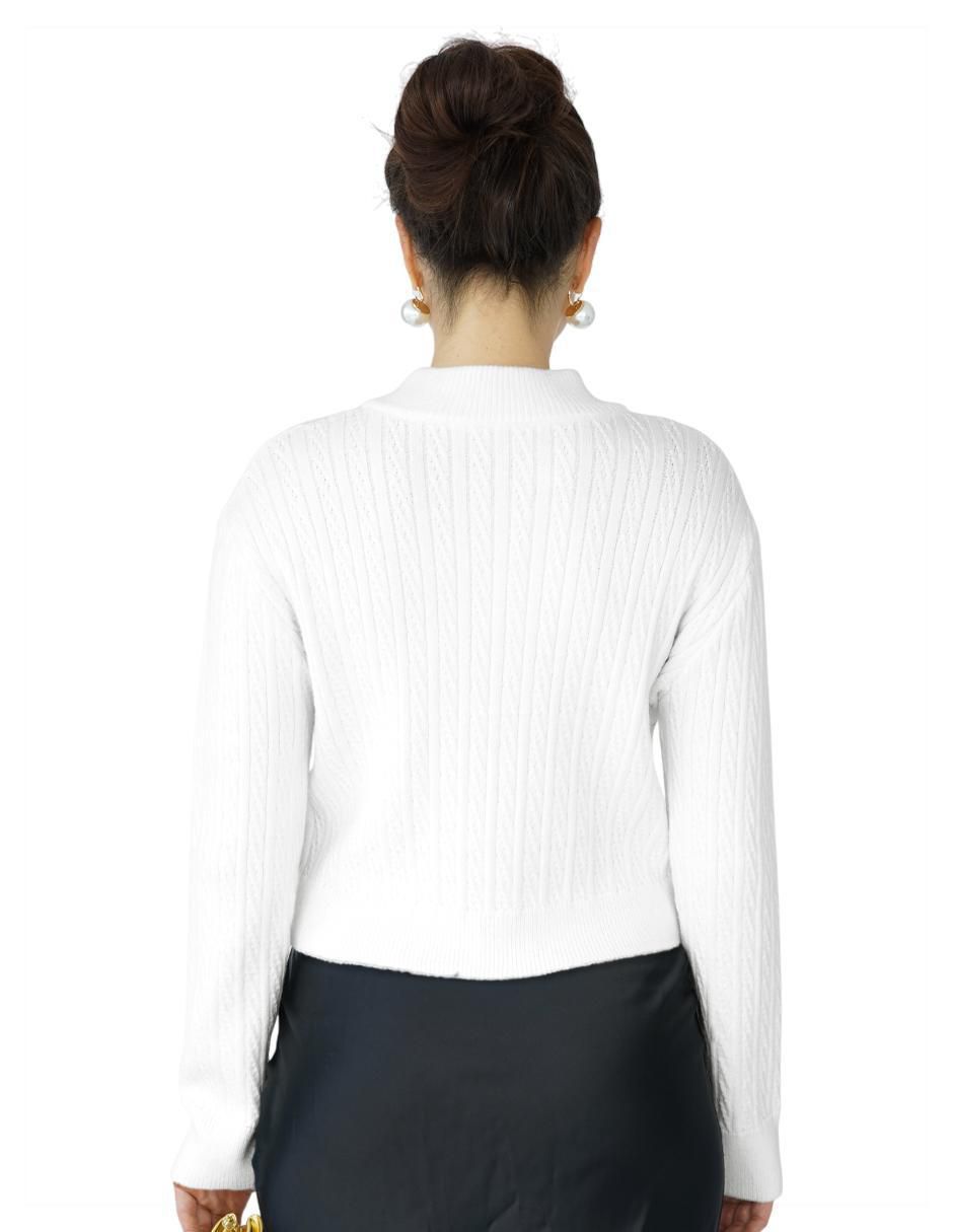 Suéter cuello con cierre para mujer 3