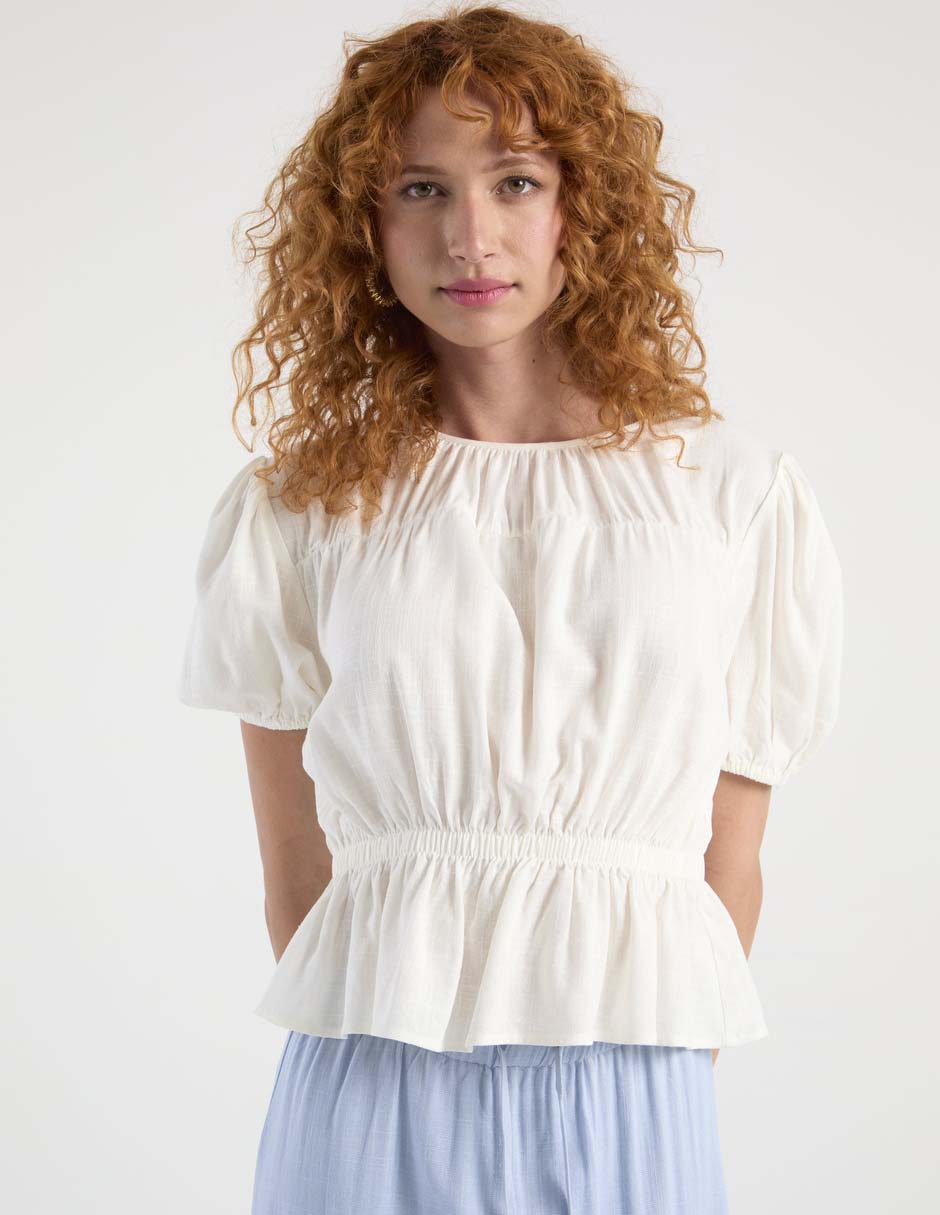 Blusa manga corta para mujer