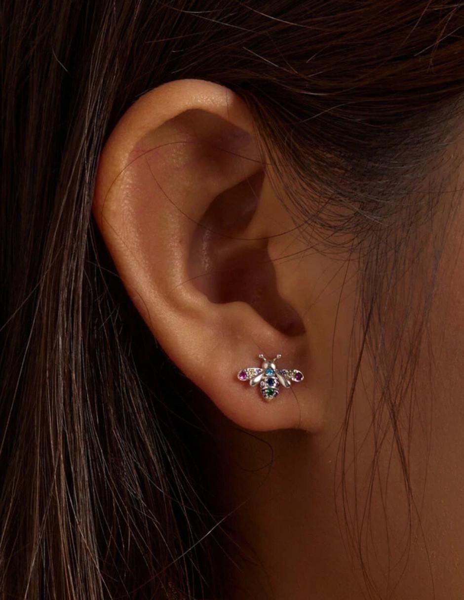 Aretes cortos de abeja 6