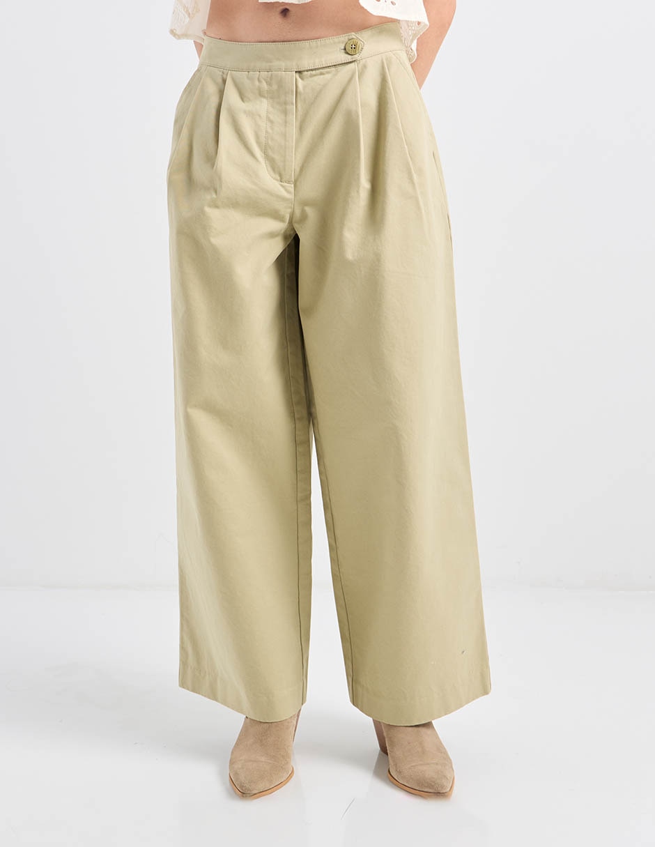 Pantalón coulotte straight para mujer