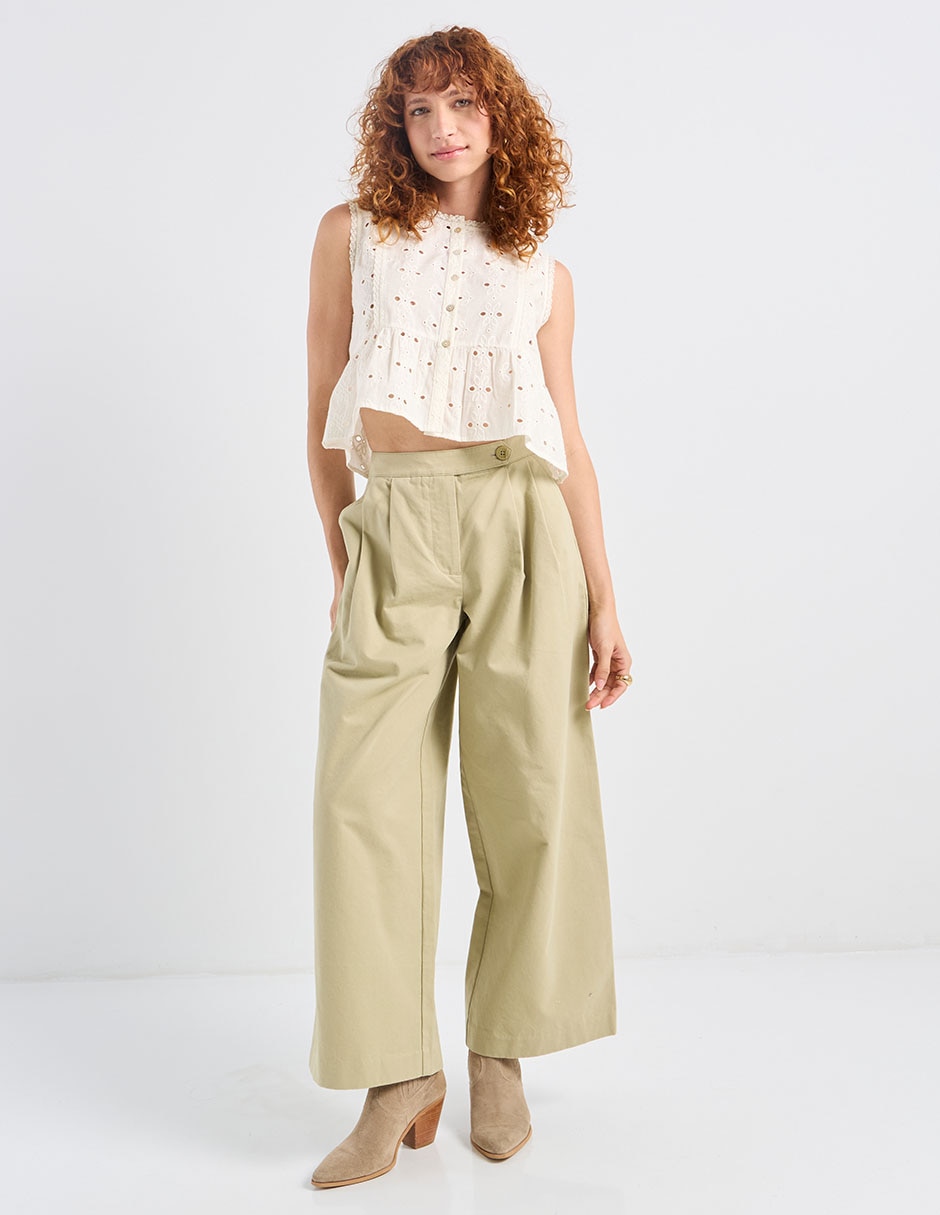 Pantalón coulotte straight para mujer 2