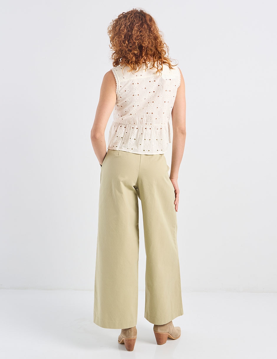 Pantalón coulotte straight para mujer 6