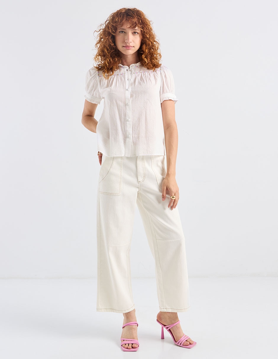 Blusa manga corta para mujer 3