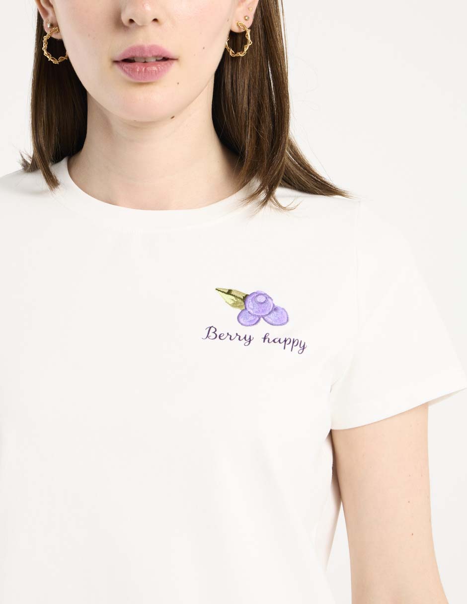 Playera manga corta cuello redondo para mujer 4