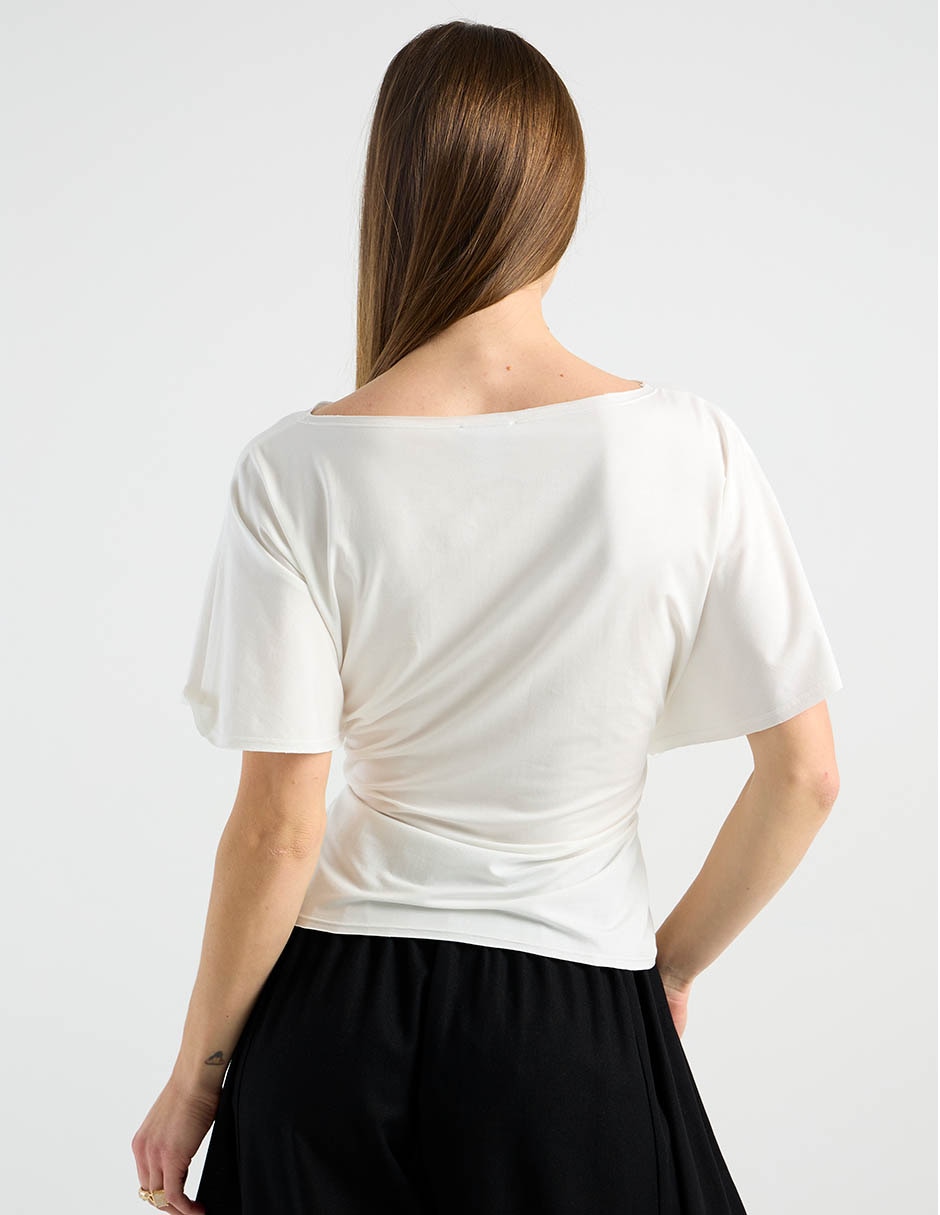 Playera manga corta cuello redondo para mujer 6