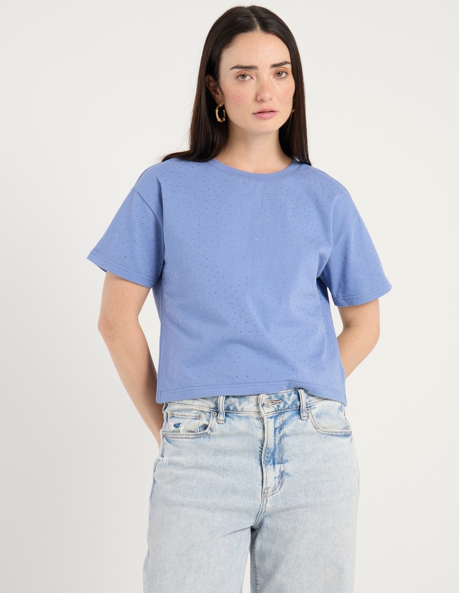 Playera manga corta cuello redondo para mujer 2