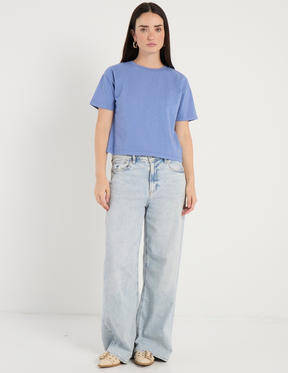 Playera manga corta cuello redondo para mujer 3