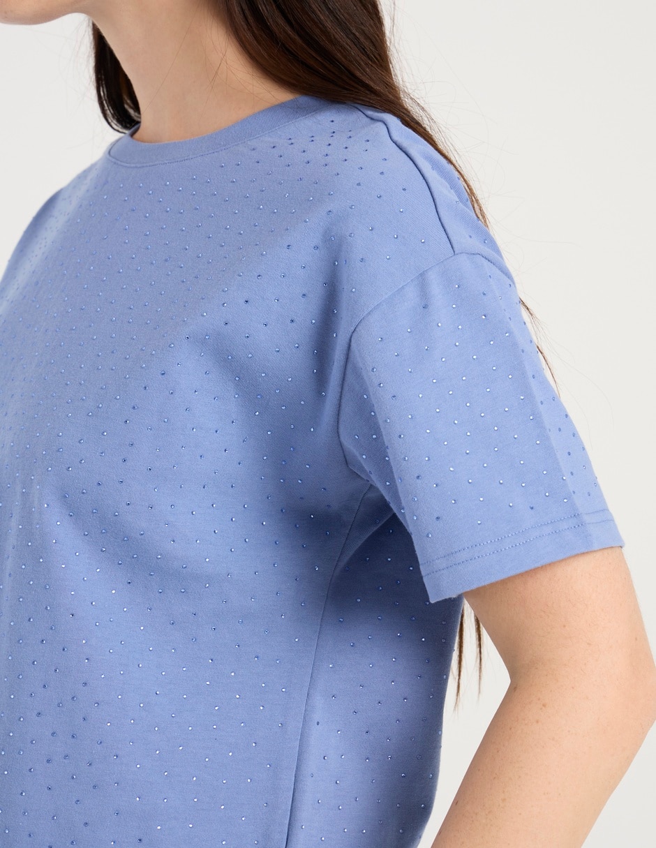 Playera manga corta cuello redondo para mujer 4