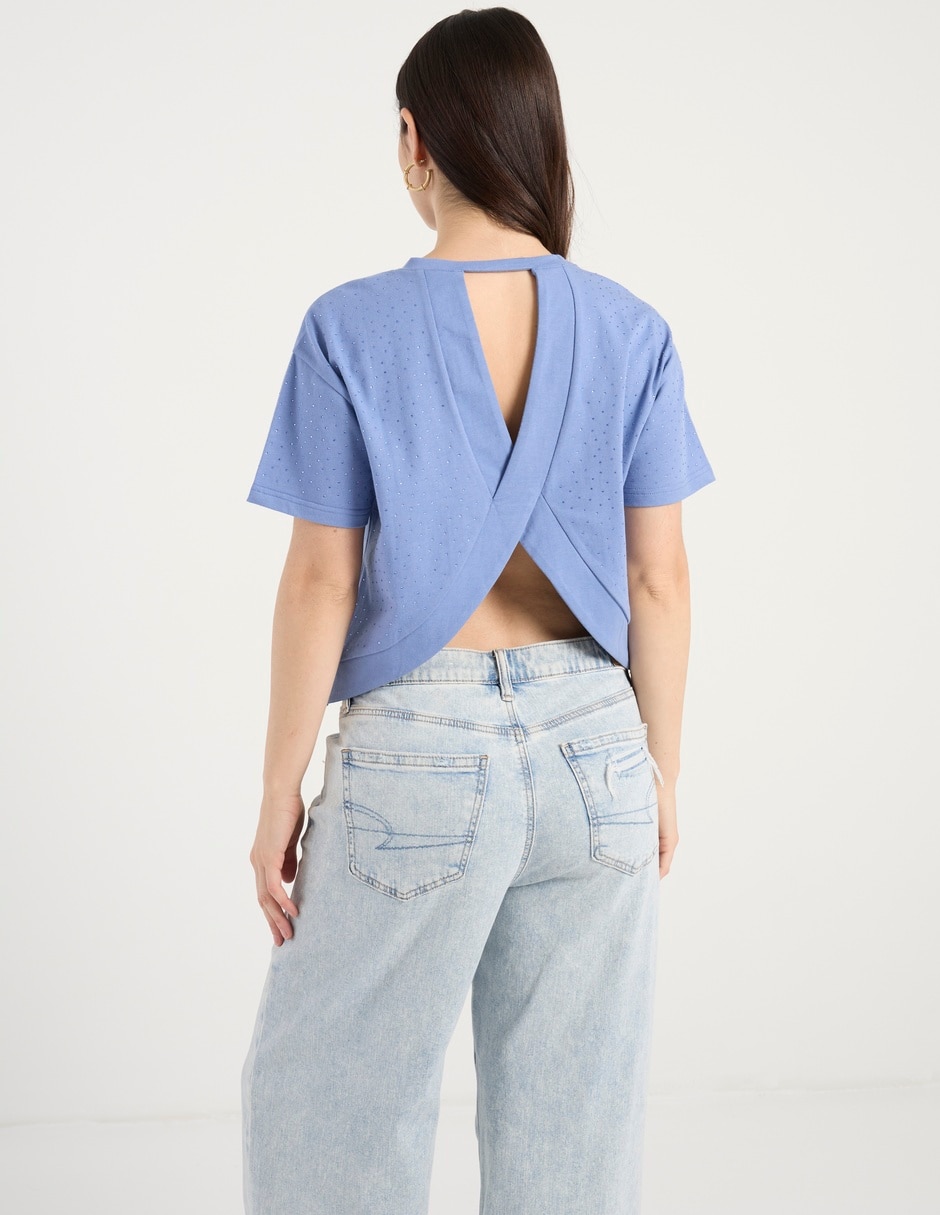 Playera manga corta cuello redondo para mujer 5