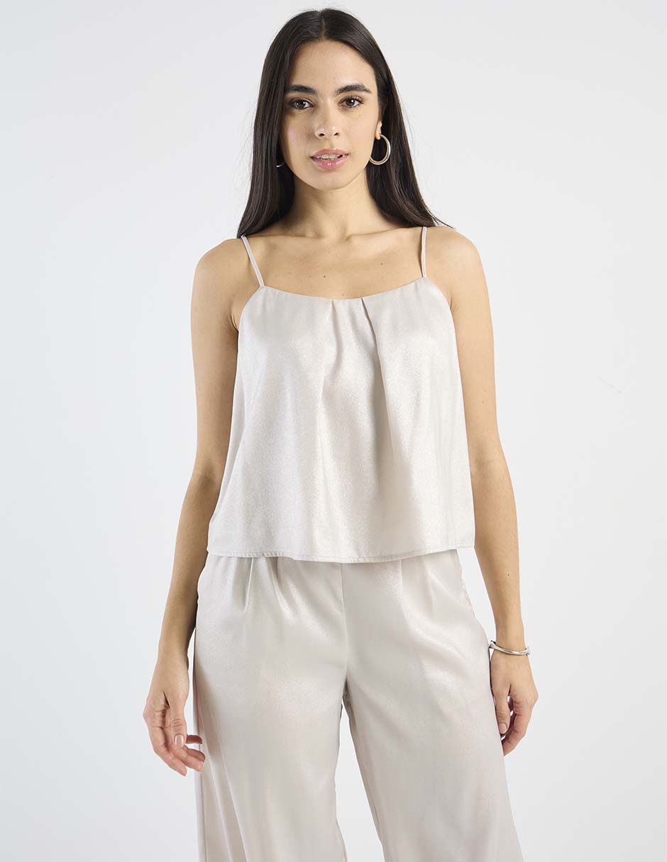 Top cuello cuadrado tirante ajustable