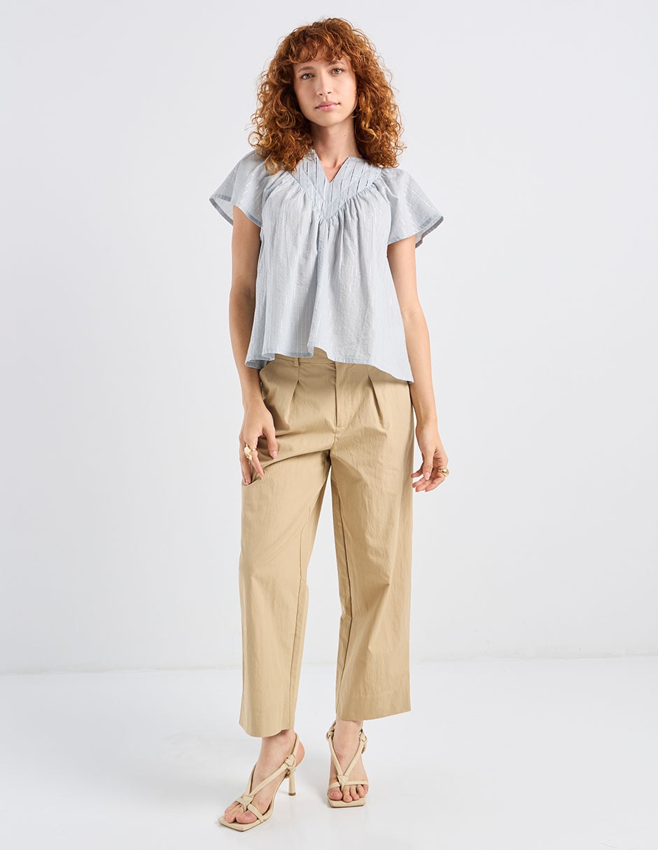 Blusa manga corta para mujer 3