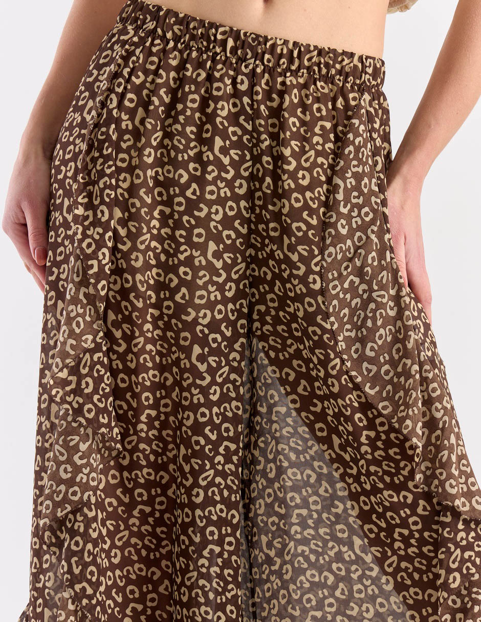 Pantalón acampanado relajado para mujer 4