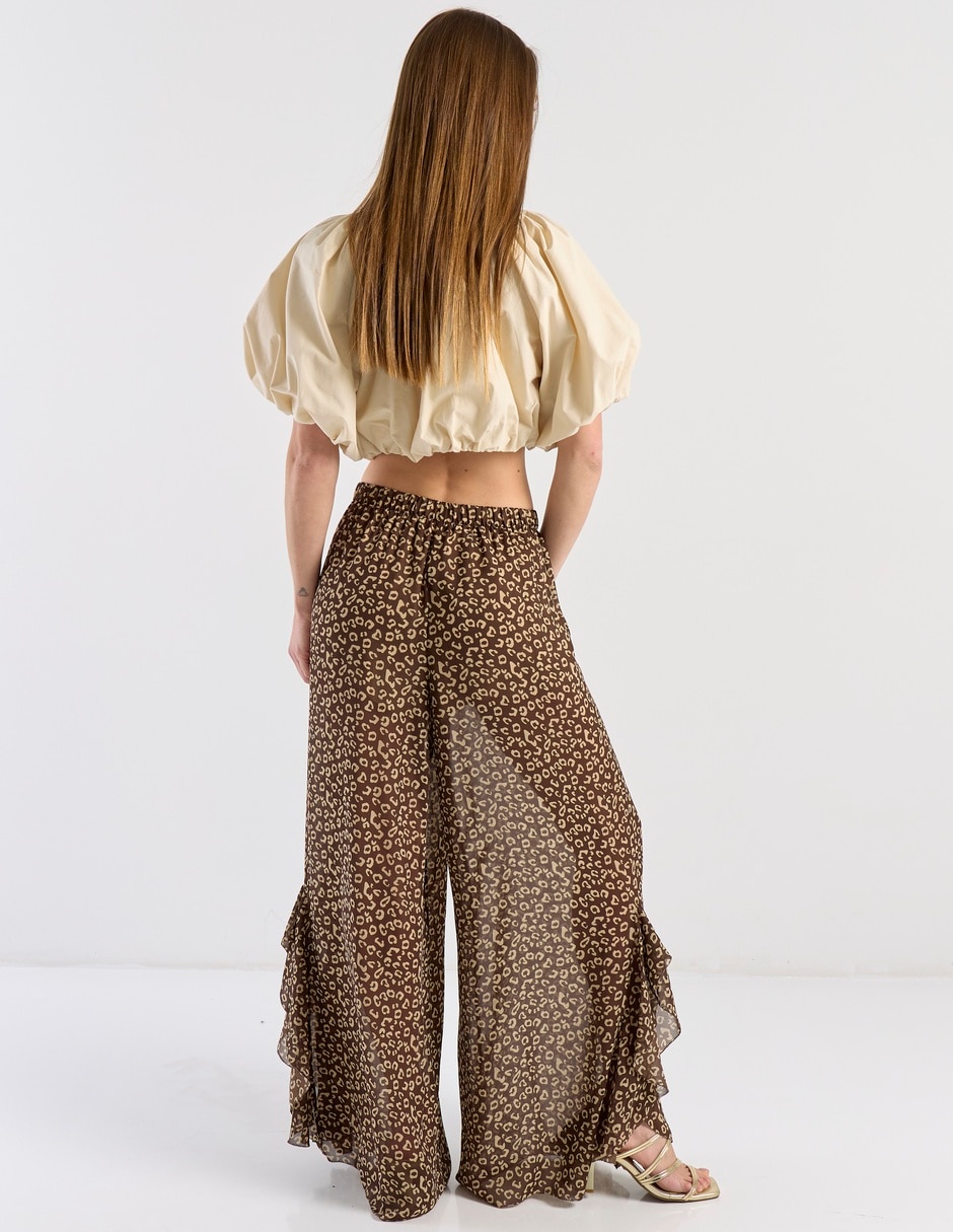 Pantalón acampanado relajado para mujer 6