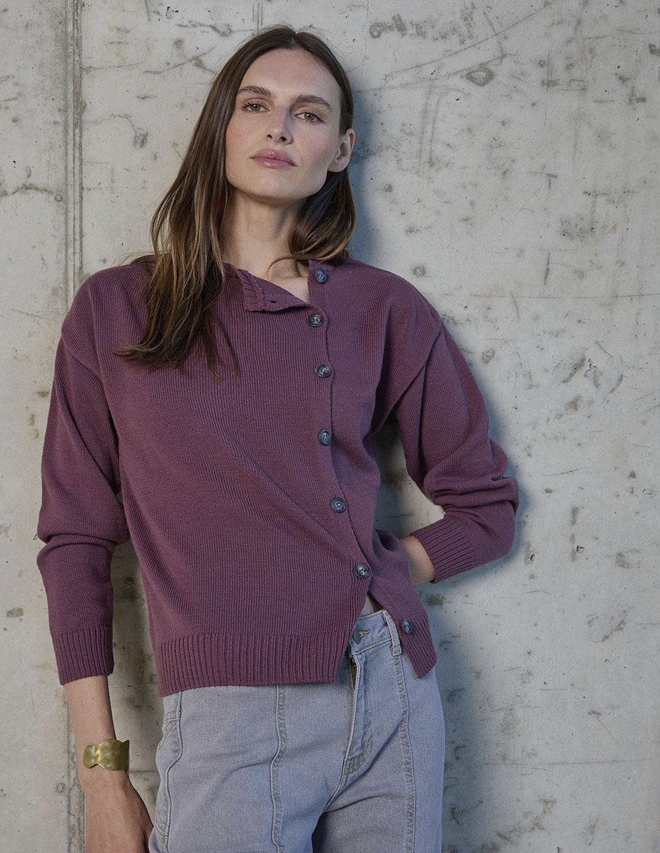 Suéter Renatta& cuello con botón para mujer 2