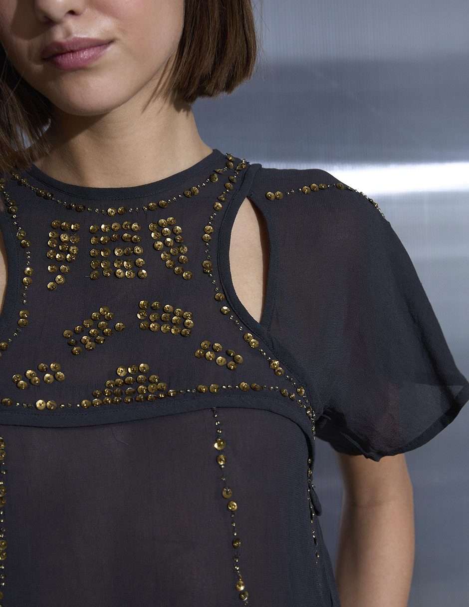 Blusa Renatta& manga corta para mujer 6