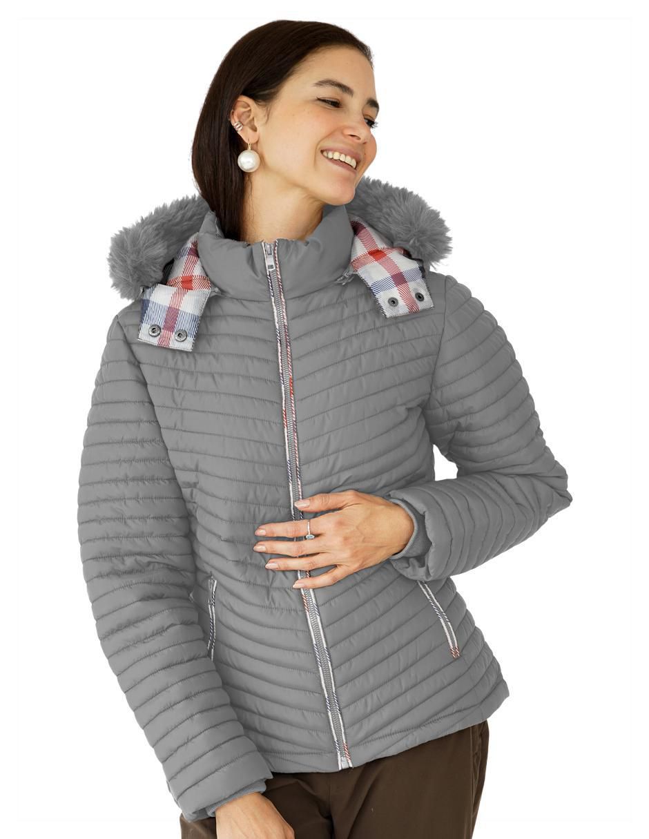 "chamarra" acolchada roosevelt no impermeable "de" poliéster "para mujer"