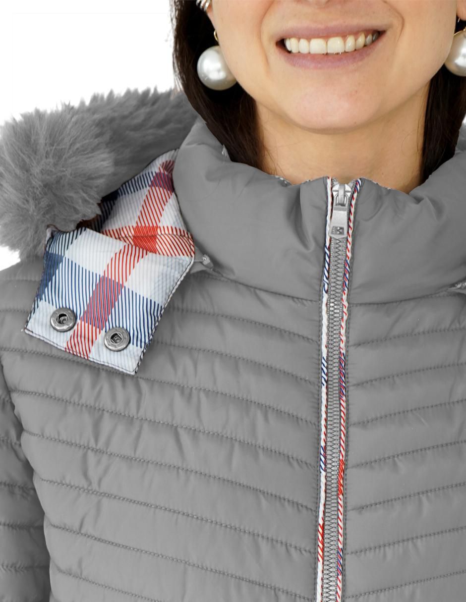 "chamarra" acolchada roosevelt no impermeable "de" poliéster "para mujer"