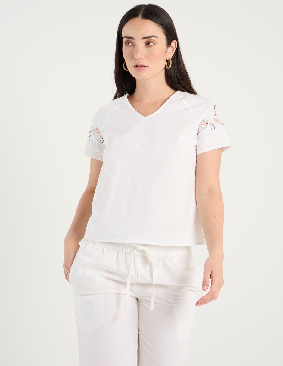 Blusa manga corta para mujer 2