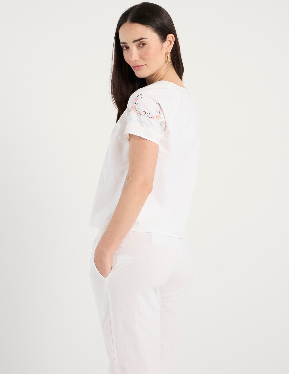 Blusa manga corta para mujer 6