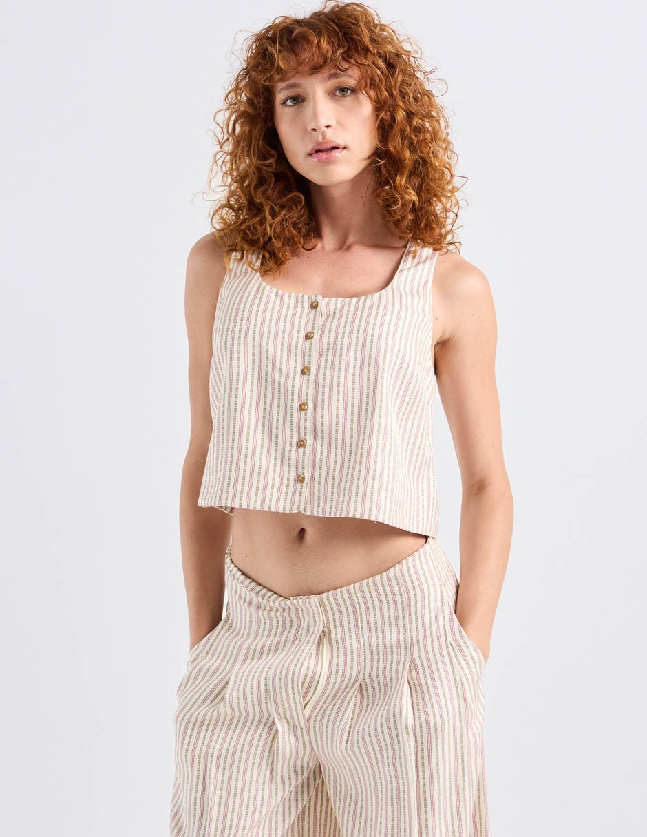 Top cuello cuadrado