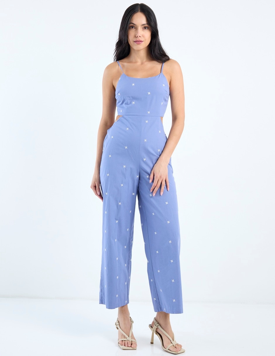 Jumpsuit de algodón estampado floral para mujer