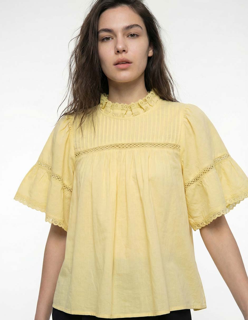 Blusa manga corta para mujer 4
