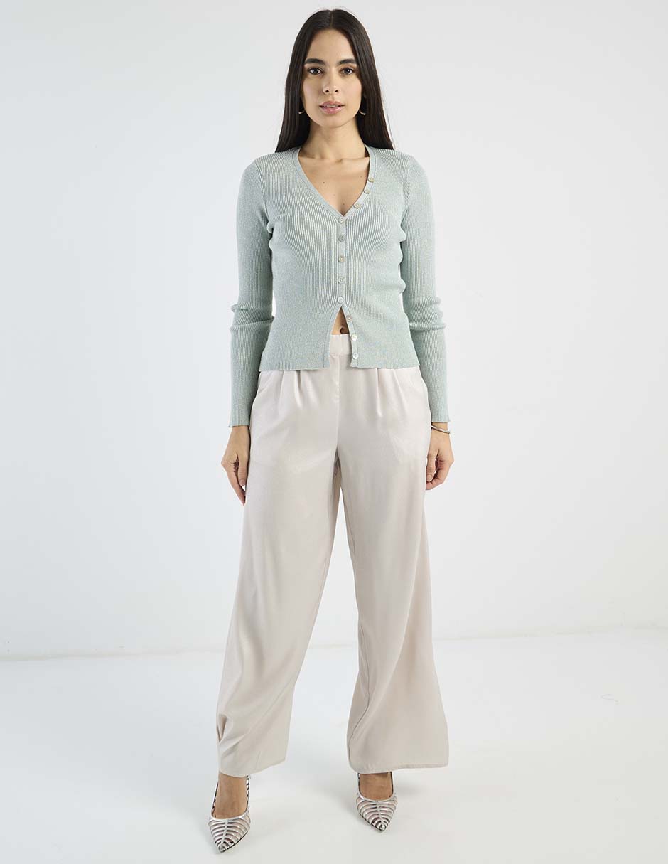 Suéter cuello V para mujer 3