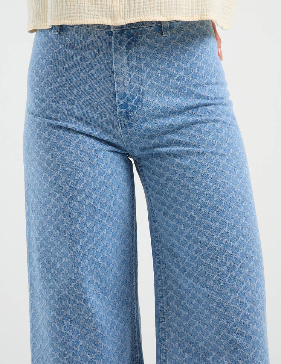 Jeans relaxed wide leg para mujer 4