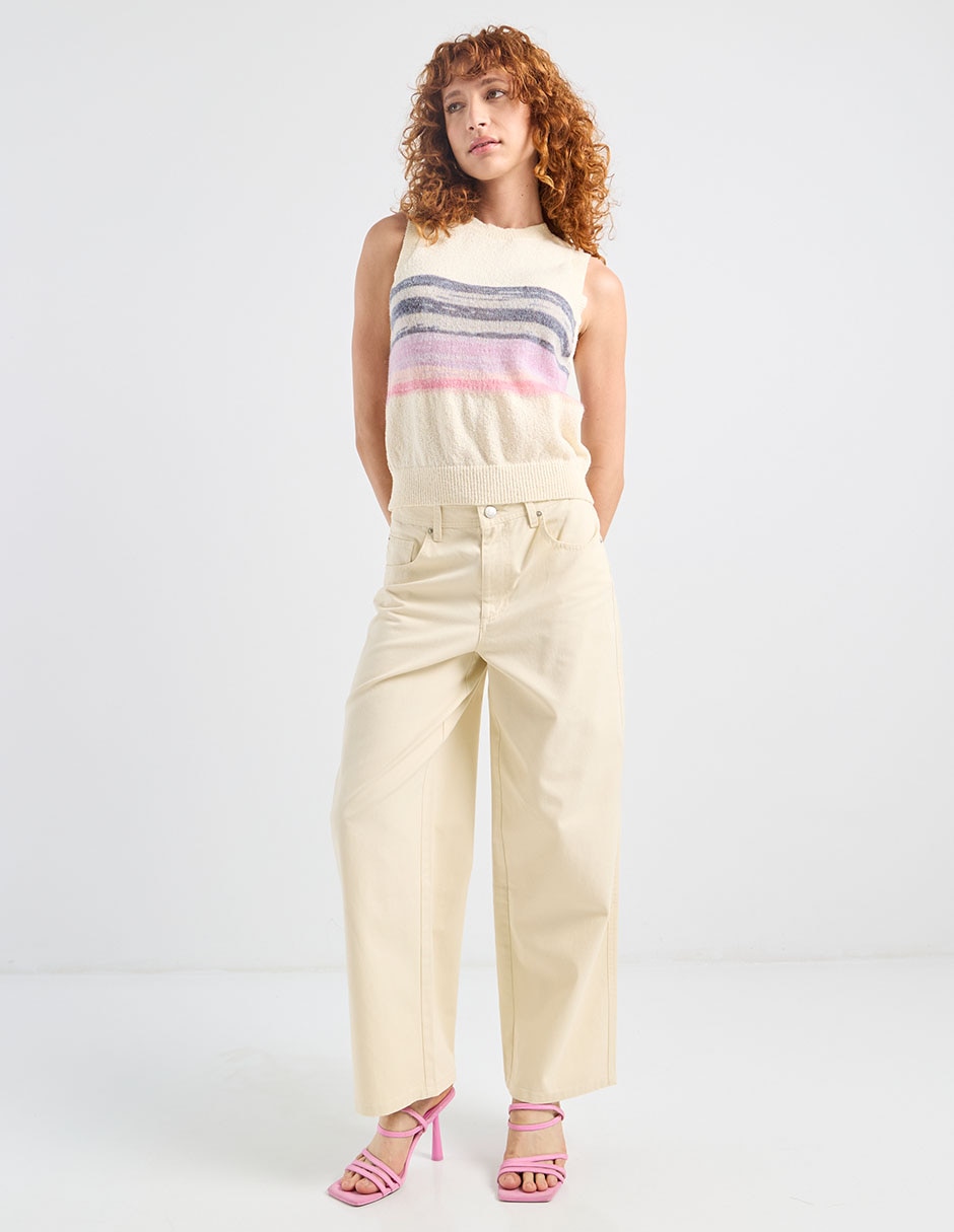 Jeans coulotte straight cintura para mujer 3