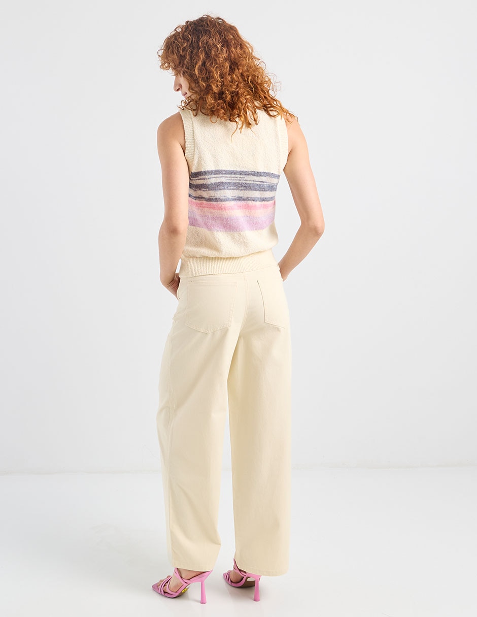 Jeans coulotte straight cintura para mujer 6