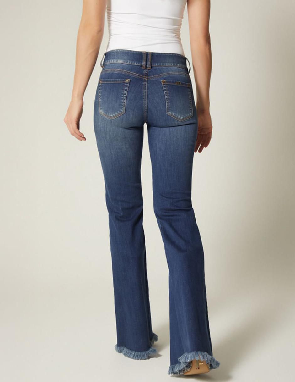 Jeans campana Akora corte cintura para mujer 2