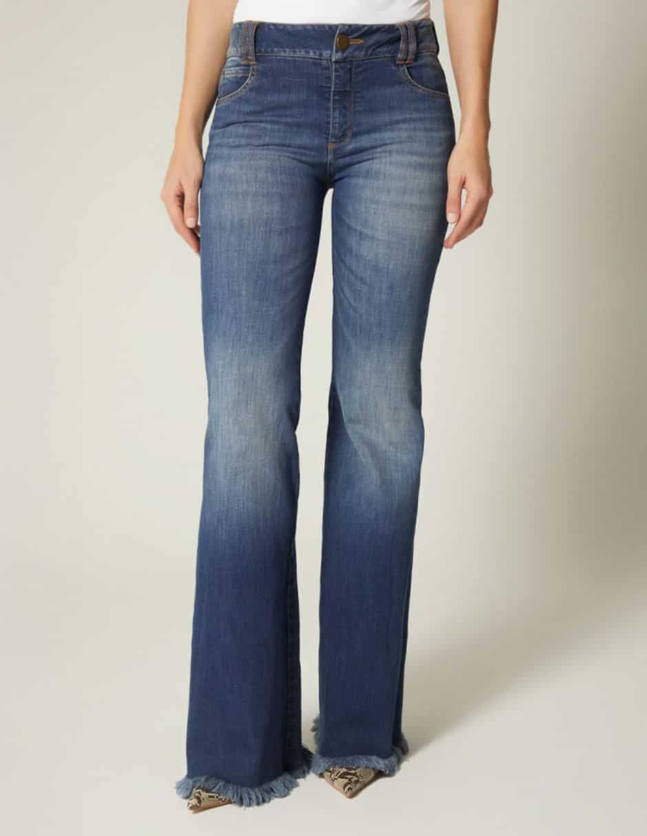 Jeans campana Akora corte cintura para mujer