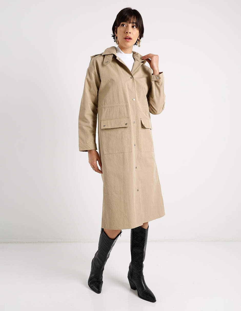 Gabardina con capucha Petite Studio para mujer 2