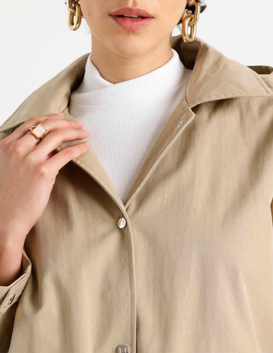 Gabardina con capucha Petite Studio para mujer 4