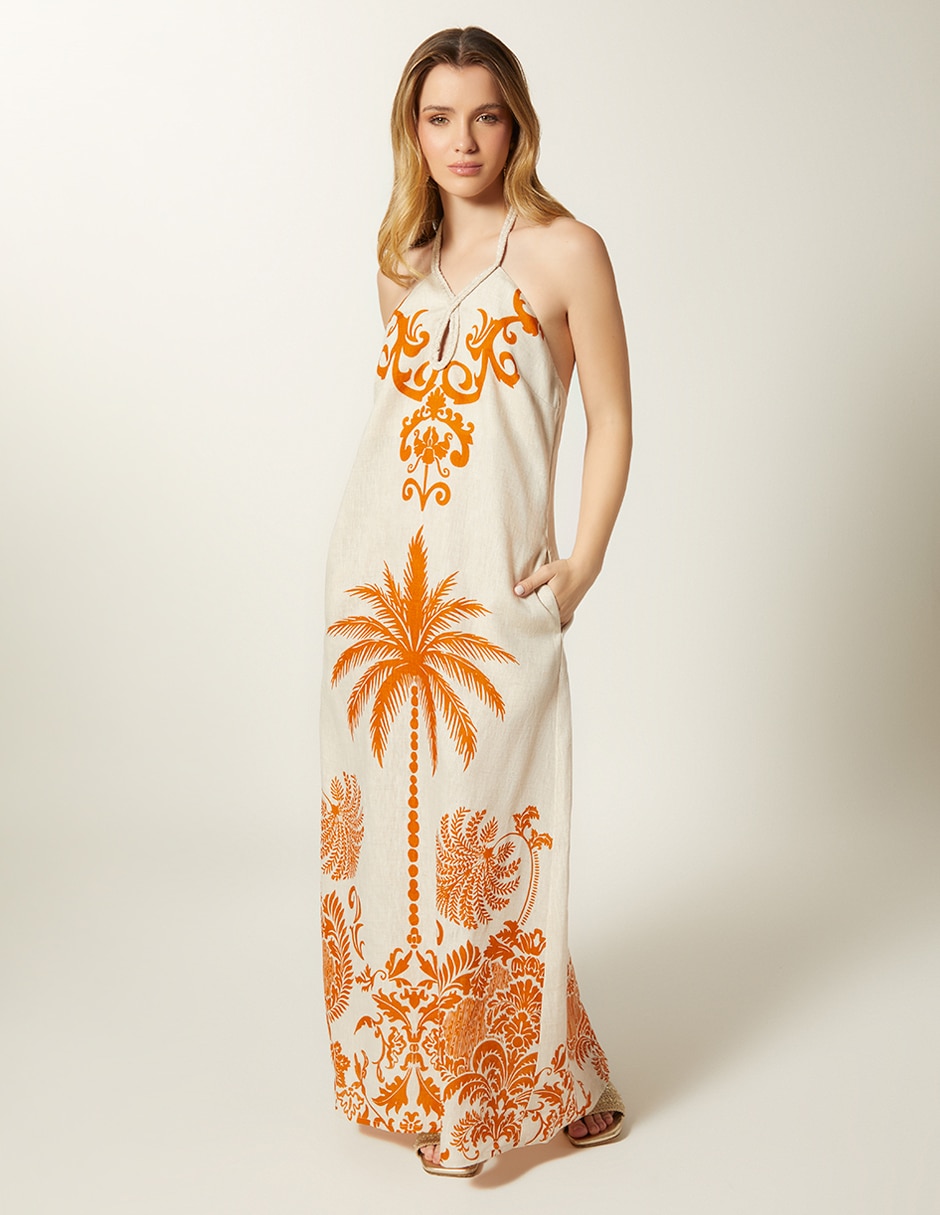 Vestido largo casual Palmeras del Desierto para mujer 3