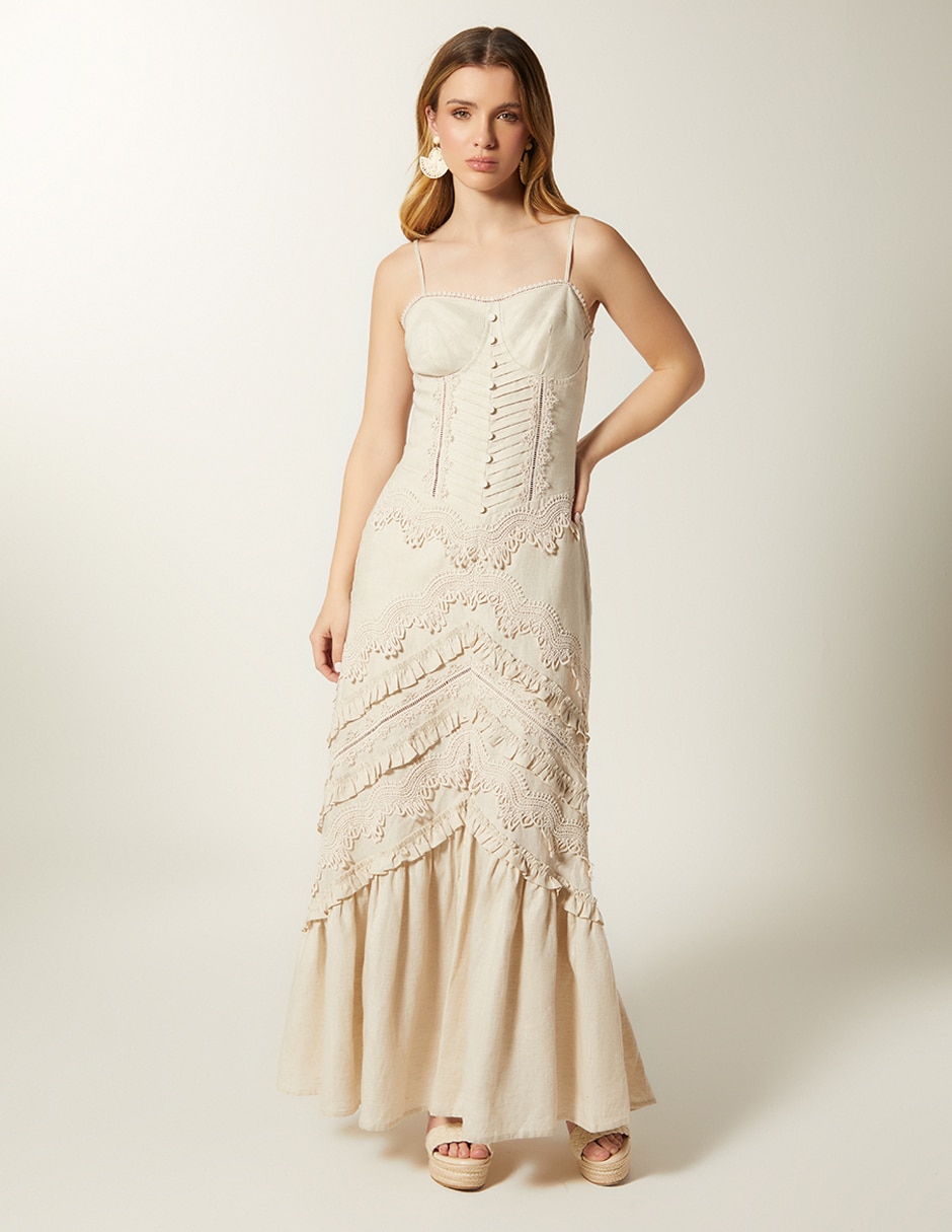 Vestido largo de noche Diamond Beach Organic para mujer 1