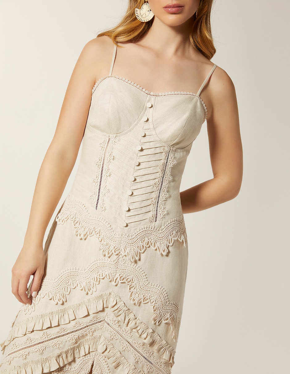 Vestido largo de noche Diamond Beach Organic para mujer 4